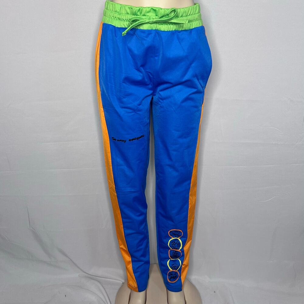Disney “So Many Emotions” Inside Out Jogger Pants Blue Orange Size M